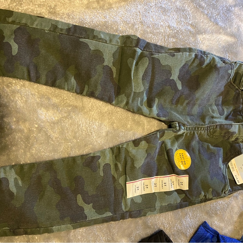 Cat & Jack Green Camouflage Kids Pants